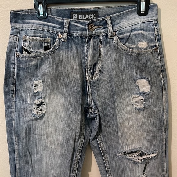 Men’s CJ Black Denim Boot Distressed Jeans Size 30x32 (GOOD) - Picture 2 of 9